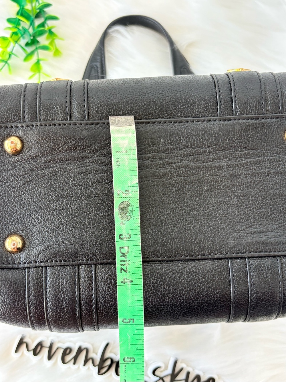 MCM Black Leather Bauletto Boston bag with Gold Hardware - Picture 16 of 16